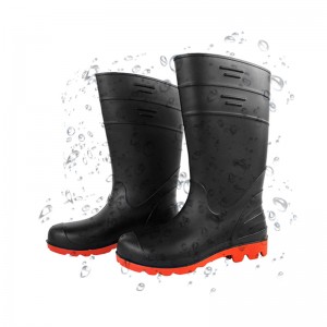 Farming and Industry Black Economy PVC Working Rain Boots for Man