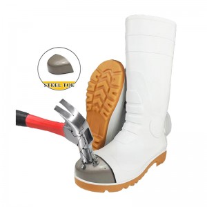 CE Food Industry PVC Rain Boots with Steel Toe and Midsole