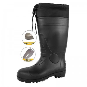 CE Winter PVC Safety Rain Boots with Steel Toe and Midsole