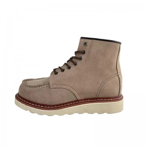 ເກີບໜັງ Goodyear Welt Stitch ສີເບຈ 6 ນິ້ວ ແຟຊັ່ນ