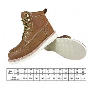 Light Weight Grain Leather Shoes Moc Toe Goodyear Work Boots