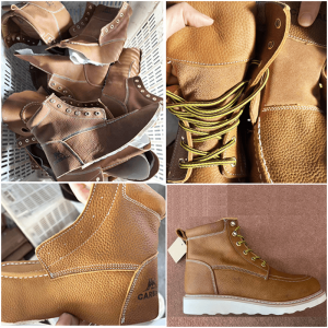 Light Weight Grain Leather Shoes Moc Toe Goodyear Work Boots