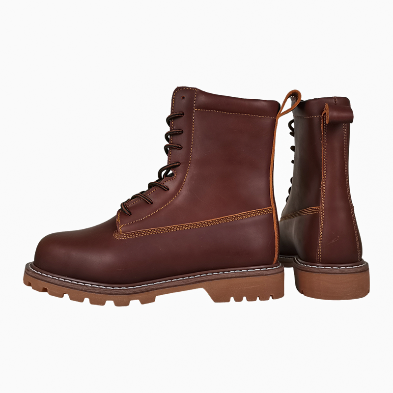 6. brown grain leather boots