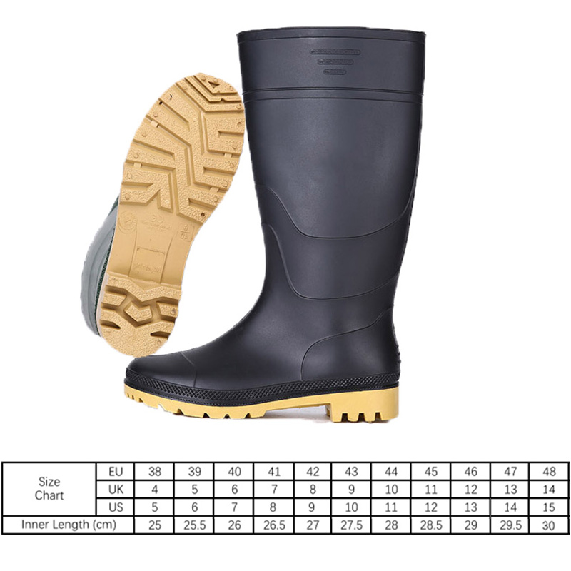 Honeywell Servus 75120/8 Men's Rubber Boots – Plain Toe, Defined Heel, Waterproof, 15-Inch Olive – Size 8