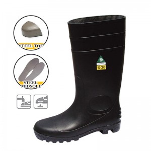 CSA PVC Safety Rain Boots Steel Toe Footwear