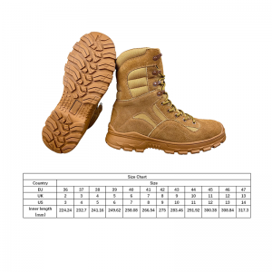 Tactical Work Boots Suede Cow Leather Outdoor Hiking Boots Brown