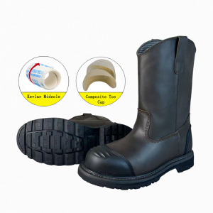 Knee-high Oil & Gas Field Safety Rigger Boots Goodyear Welt Shoes