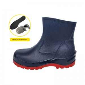 Low Cut Safety Shoes Steel Toe Steel Shank PVC Boots