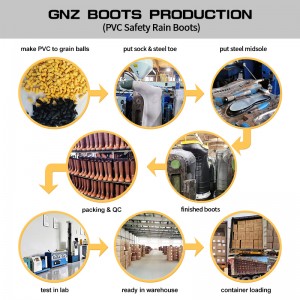 Low-cut PVC Safey Rain Boots With Steel Toe And Steel Midsole
