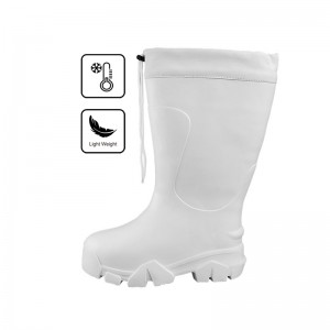 Лёгкія боты з ЭВА белага колеру для харчовай прамысловасці ў халоднае надвор'е