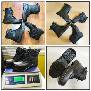 Steel Toe Combat Boots Leather Training Protective Footwear