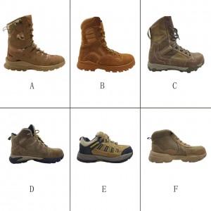 Tactical Work Boots Suede Cow Leather Outdoor Hiking Boots Brown