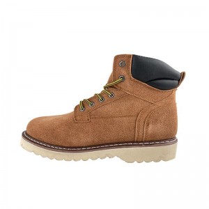 6 inch Suede Cow Leather Boots with Steel Toe and Steel Plate