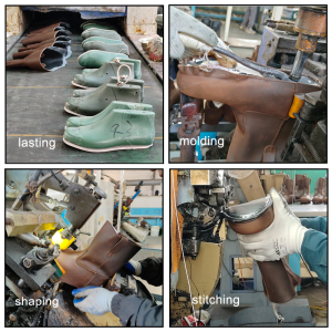 Knee-high Oil & Gas Field Safety Rigger Boots Goodyear Welt Shoes