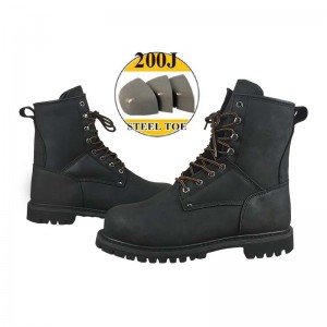 Steel Toe Logger Boots Goodyear Welt Working Leather Shoes