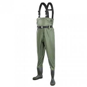 PVC coated polyester mesh fabric waders fish waders