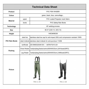 PVC coated polyester mesh fabric waders fish waders