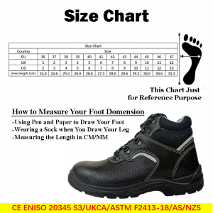 Mid Cut Lace Up Reflective Safety Shoes Anti-slip PU-sole Boots