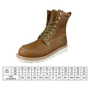 High Cut Safety Leather Shoes Goodyear Welt Steel Toe Boots