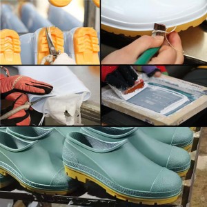 White Slip On PVC Clogs Low-cut Boots Ankle Sanitary Shoes