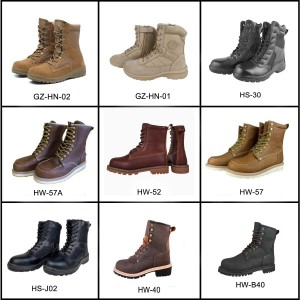 Sand Suede Leather Shoes Zipper Military Tactical Boots
