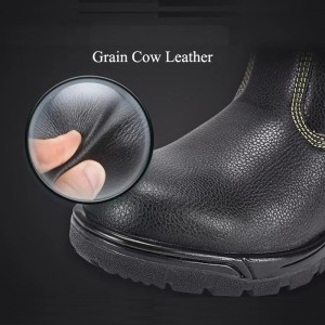 10 inch Oilfield Safety Leather Boots with Steel Toe and Midsole